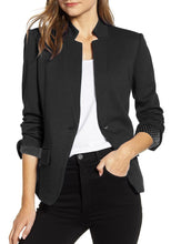 Load image into Gallery viewer, Women Lapel Front-Button Side-Pockets Blazer
